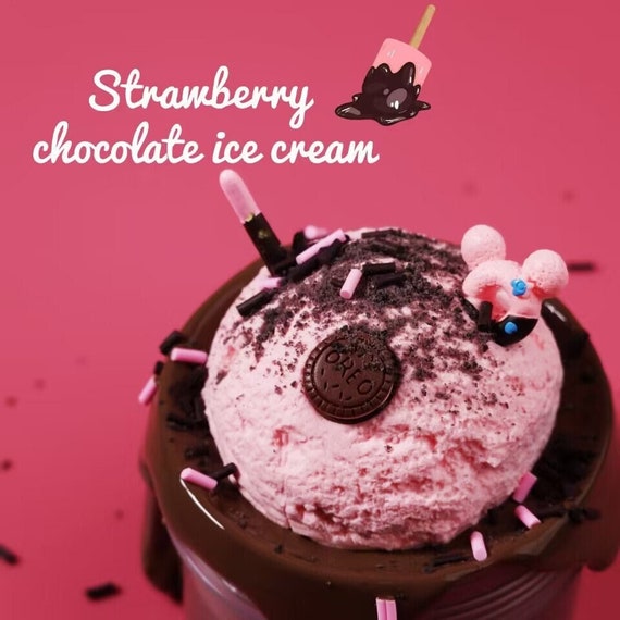 Strawberry Ice Cream Slime: Stretchy Stress Relief Toy