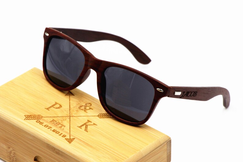 Personalized Walnut Wood Sunglasses Engraved Sunglasses Etsy