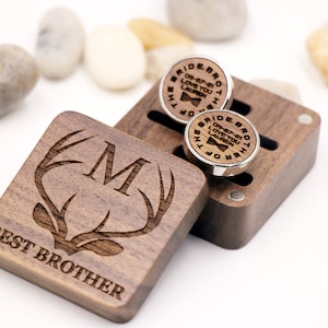 Customized Brother Cufflinks; Wood Cufflinks, Wedding Cufflinks, Custom Gift, Custom Cufflinks; Groomsman Gift; Husband Gift; Best for man