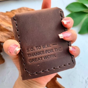 La vida secreta de Walter Mitty - Cartera, Cartera triple de cuero para hombre, Regalos para padrinos de boda, Carteras de viaje minimalistas para hombre Carteras para hombre