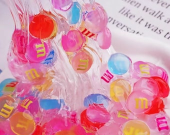 M&M Chocolate Bean Slime: Colorful Foaming Stress Relief