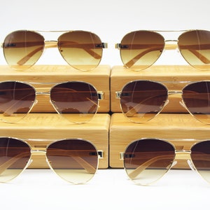Aviator Sunglasses, Personalized Unisex Sunglasses, Bachelor Party, Groomsmen Gift, Bridesmaid Gift, Wood Sunglasses, Party Sunglasses, Xmas