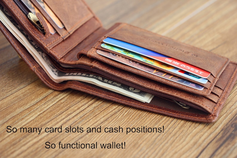 Personalized Wallet; Anniversary Gift for Men; Father/'s Day Gift; Xmas Gift; Graduation Gift; groomsmen gifts; Christmas Gift; Men/'s Wallet