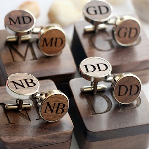 Wooden Cufflinks, Custom Party Cufflinks, Wood personalized Cufflinks, Groom Cufflinks, Father of the Bride, Groomsmen Gifts, Usher Gifts