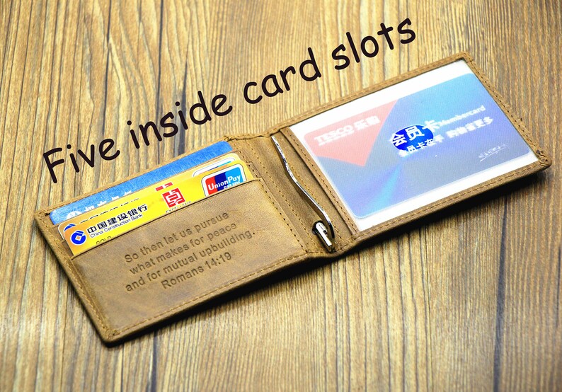 Money Clip Wallet Genuine Leather Wallet Groomsmen Gifts Etsy - image 0