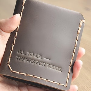 Cartera Walter Mitty, Cartera de Cuero, Cartera Triple, Regalo de Boda, Regalo para Padrinos de Boda, Cuero Genuino, Minimalista, Carteras de Viaje con Grabado