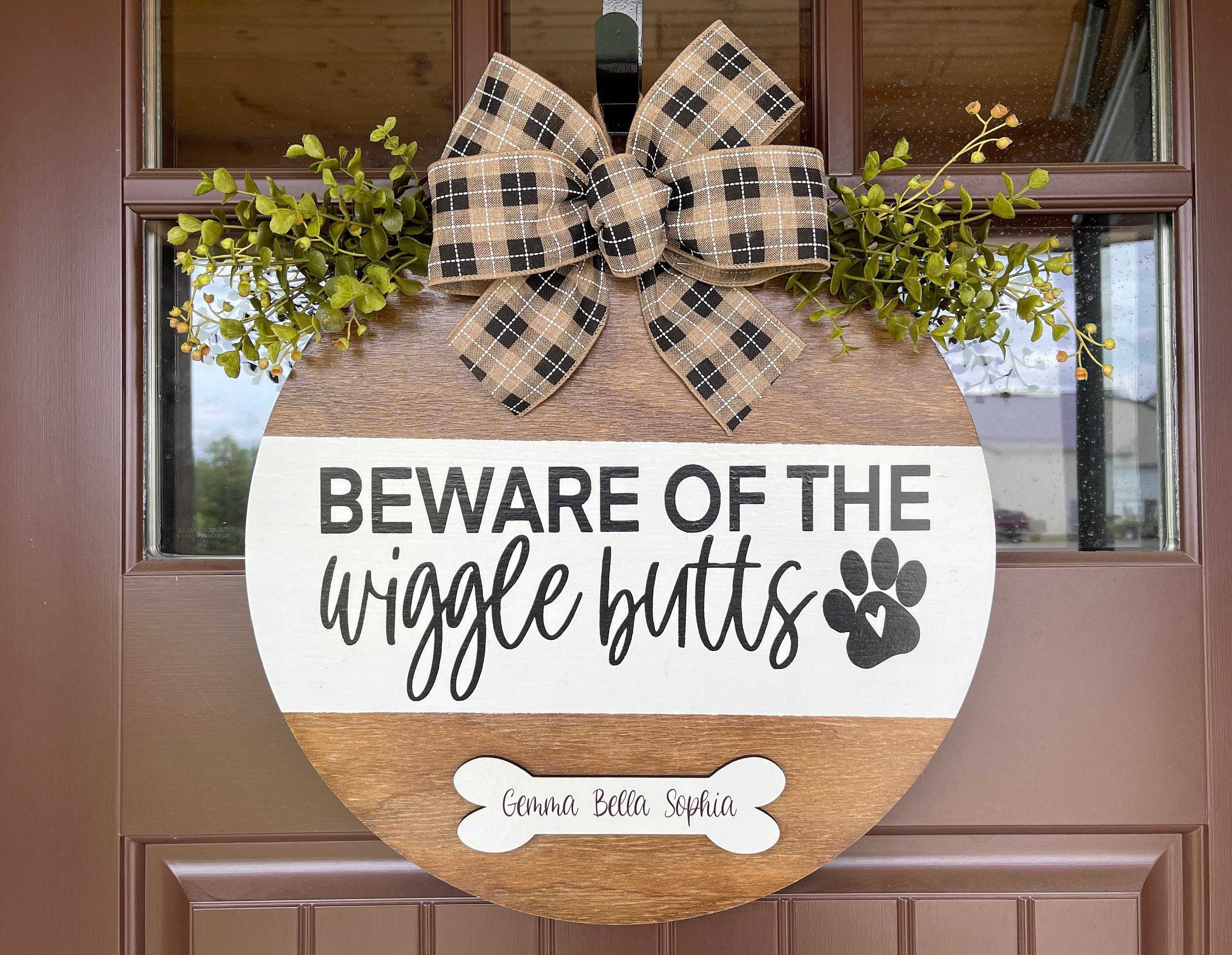 Sign - CUSTOM Beware of the Wigglebutts Sign Sign - CUSTOM Beware of the Wigglebutts Sign