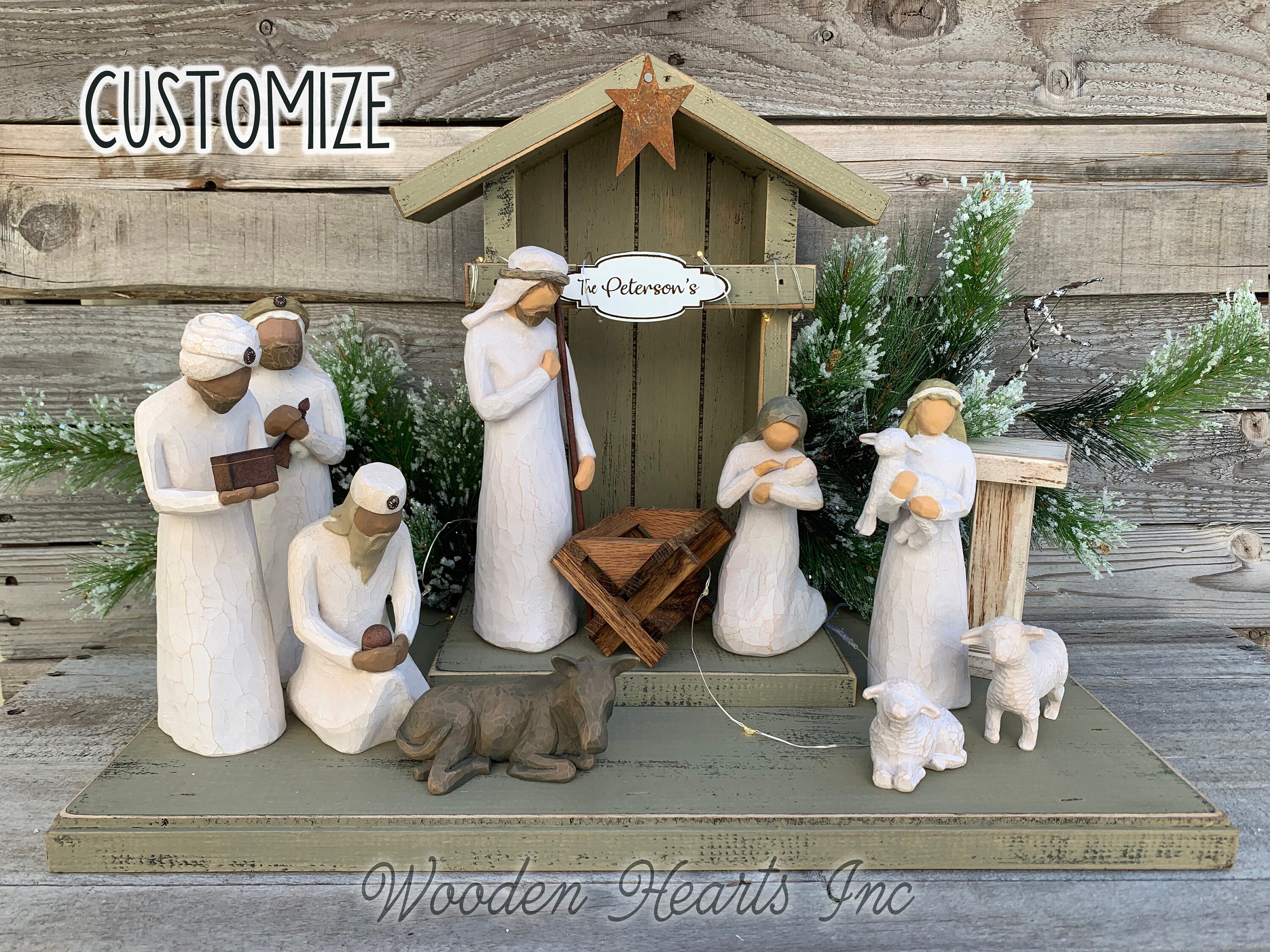 Christmas Nativity Lighted Stable Punkie