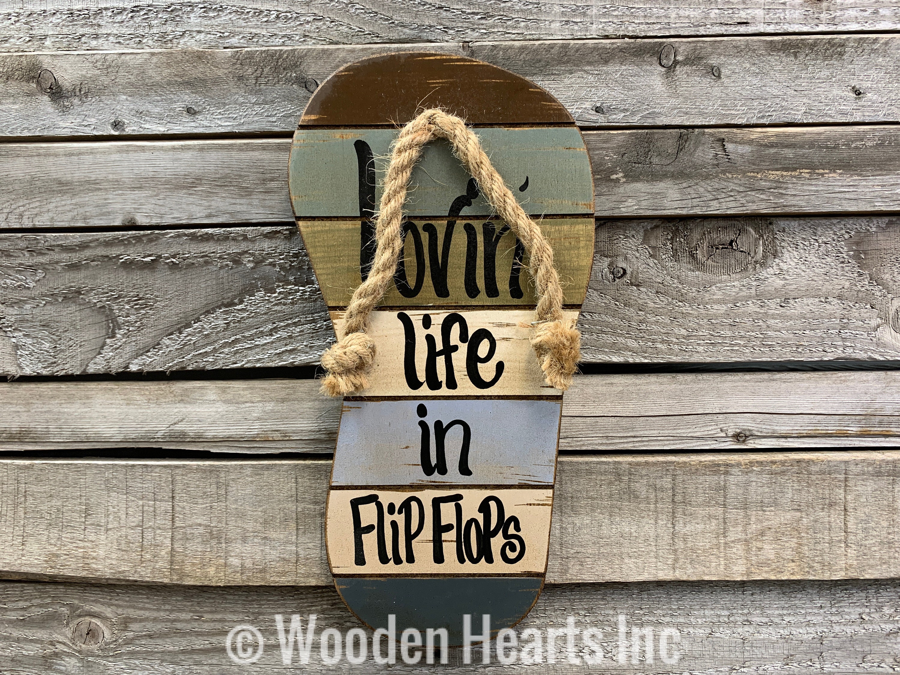 Life is better in flip flops wooden best sale sign