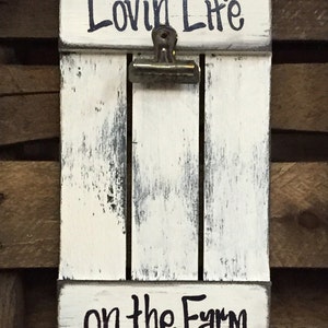 Lake PICTURE FRAME Photo SIGN Reclaimed Lovin Life at the Lake on the Farm Farmhouse Wall Decor Cream Blue Green Wood Fisherman Farmer Gift image 8