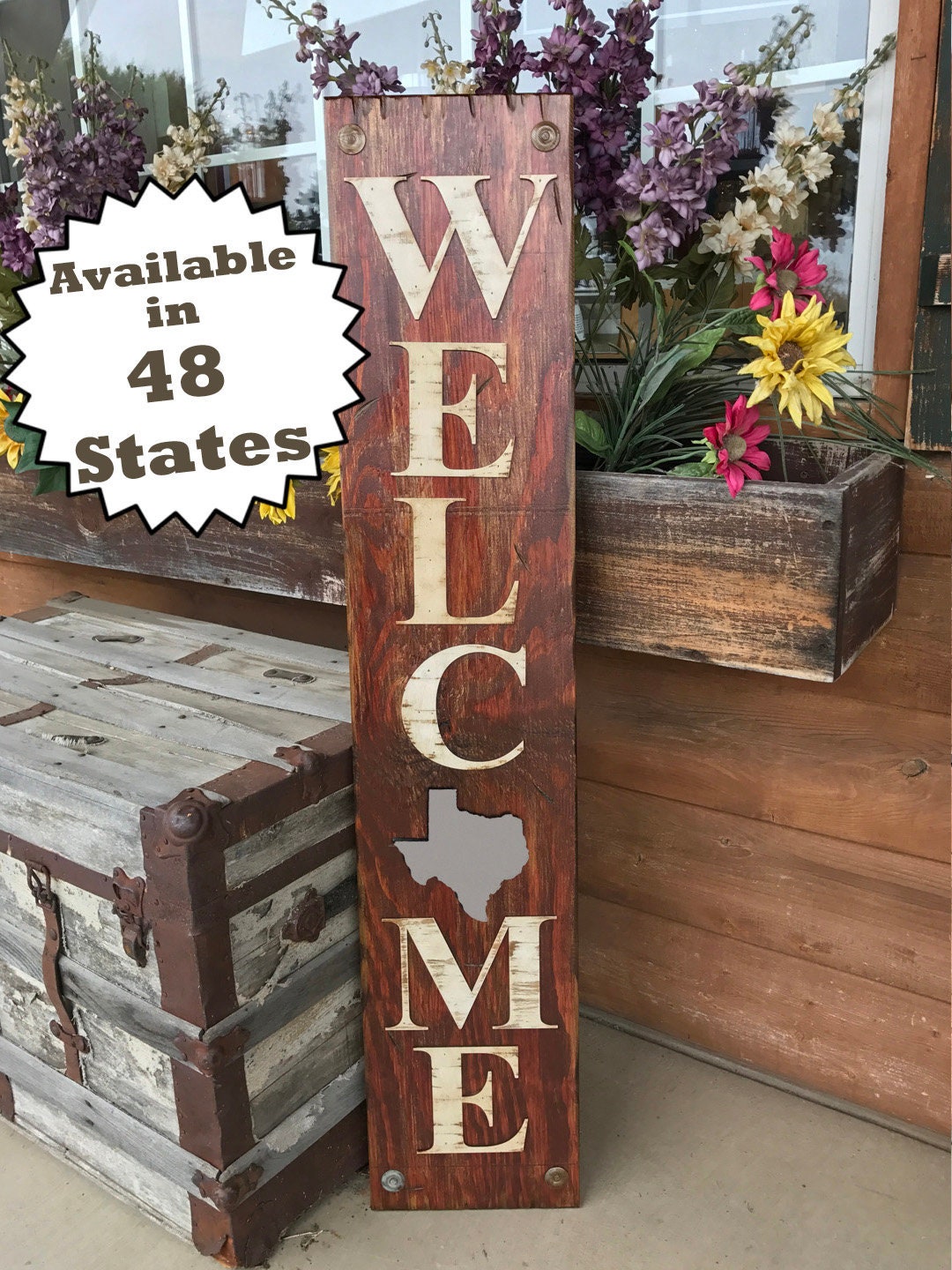 Texas Rustic Sign Rustic Texas State Wood Sign, Distressed Farmhouse Decor - Etsy