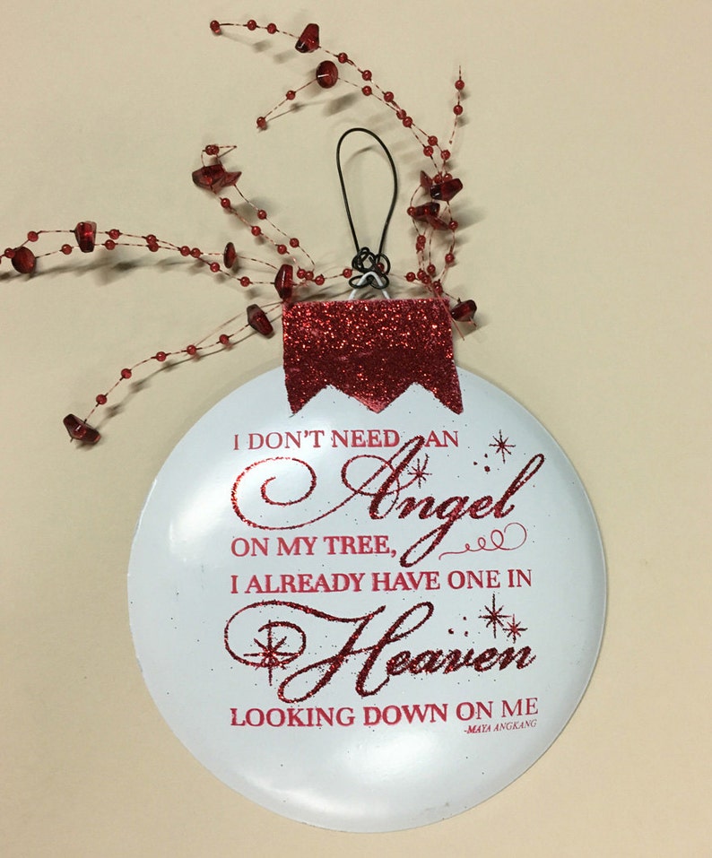 Christmas ORNAMENT ANGEL Someone we love is in Heaven our home Etsy