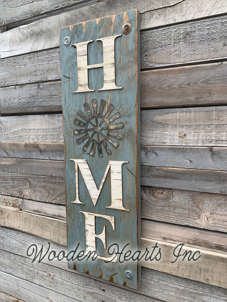 Windmill Wall Decor Sign Home Vertical Indoor Outdoor Etsy