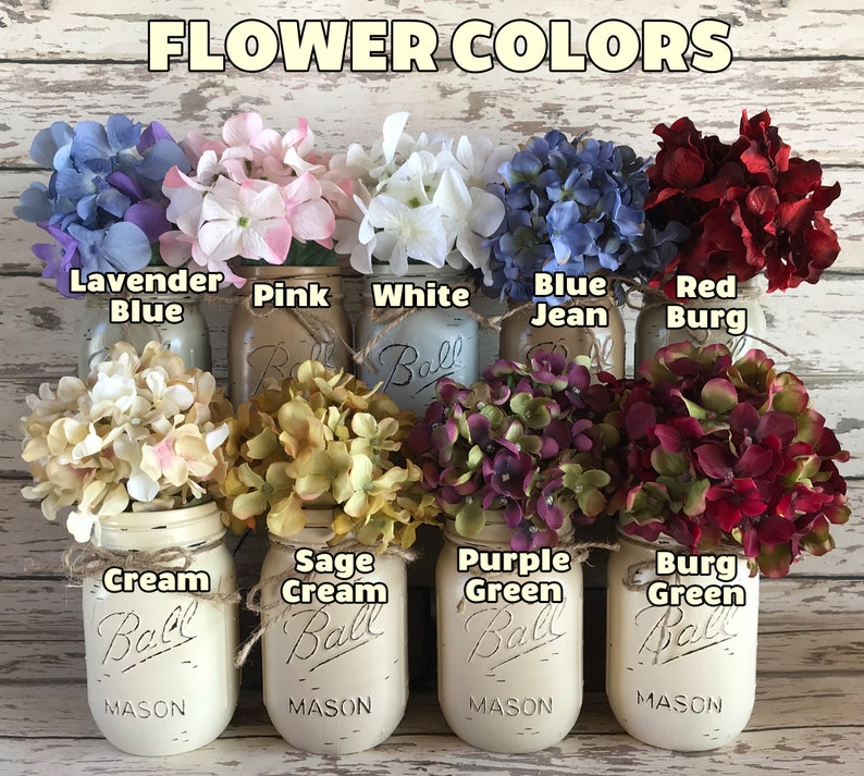 Flowers optional 3 Ball Canning Painted Pint Jars Distressed Wood MASON Jar Decor Centerpiece -Antique White TRAY with Reclaimed Handles