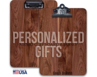 Personalized 6"x9" Clipboard Document Holder Custom Laser Engraved Gift