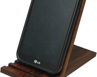 Stand for Smartphone and Tablet, Crafted in Appalachian Walnut