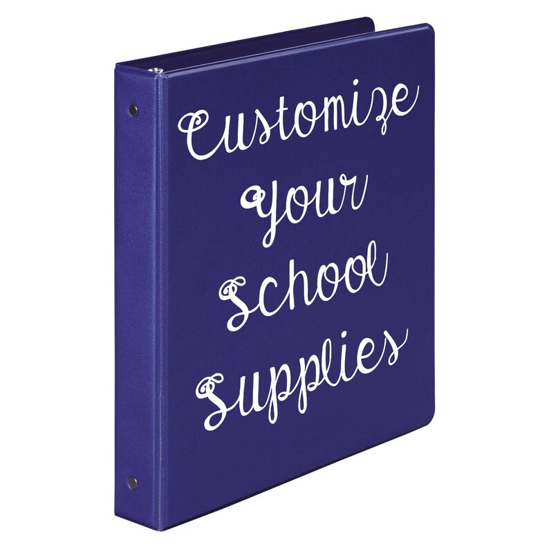 Customize Your School Supplies Decals For Notebooks Folders Etsy