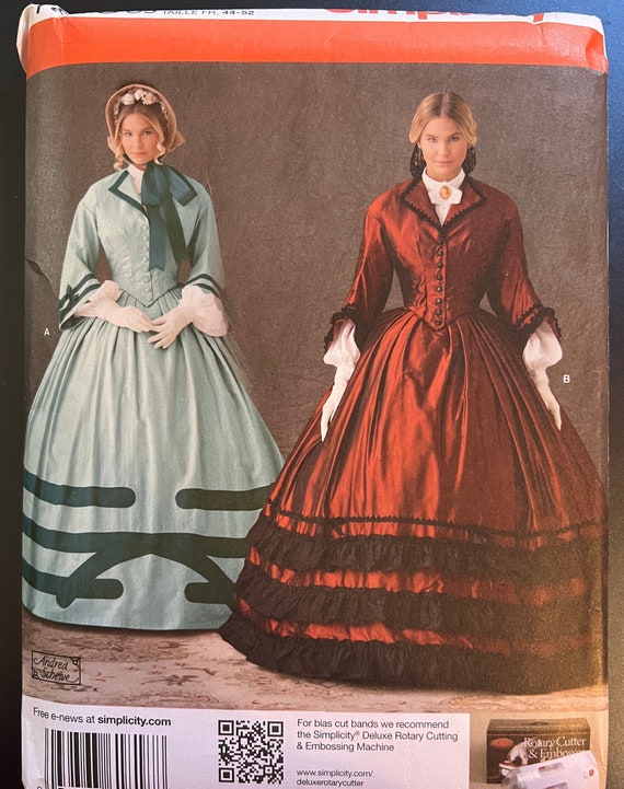 Plus Size Historical Costume Pattern Gone With the Wind Etsy