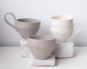 Pottery Mug Slab Template with Glazing Video Demo Printable PDF Handbuilt Mug Pattern