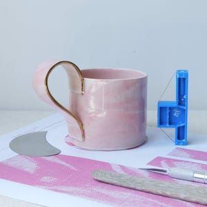 Cappuccino Mug Pottery Template | Printable PDF | 8oz
