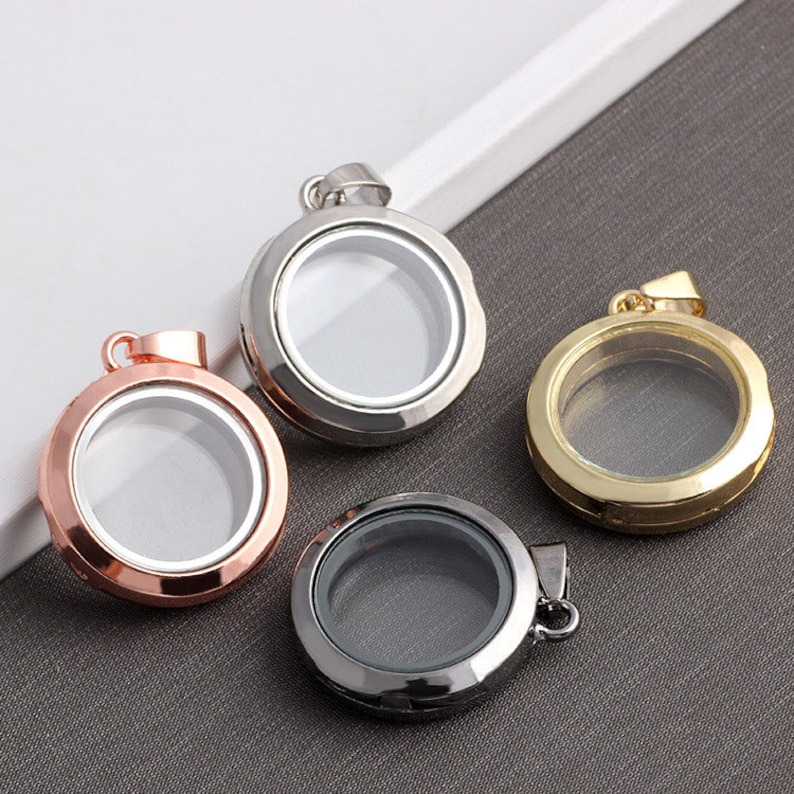 25mm 1 inch Round Floating Locket glass locket pendant Etsy