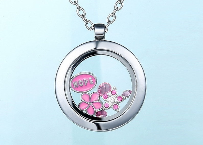 25mm 1 inch Round Floating Locket glass locket pendant Etsy