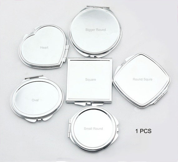 Pocket Mirror Blank Compact Mirrors Supply Silver Mirror Etsy