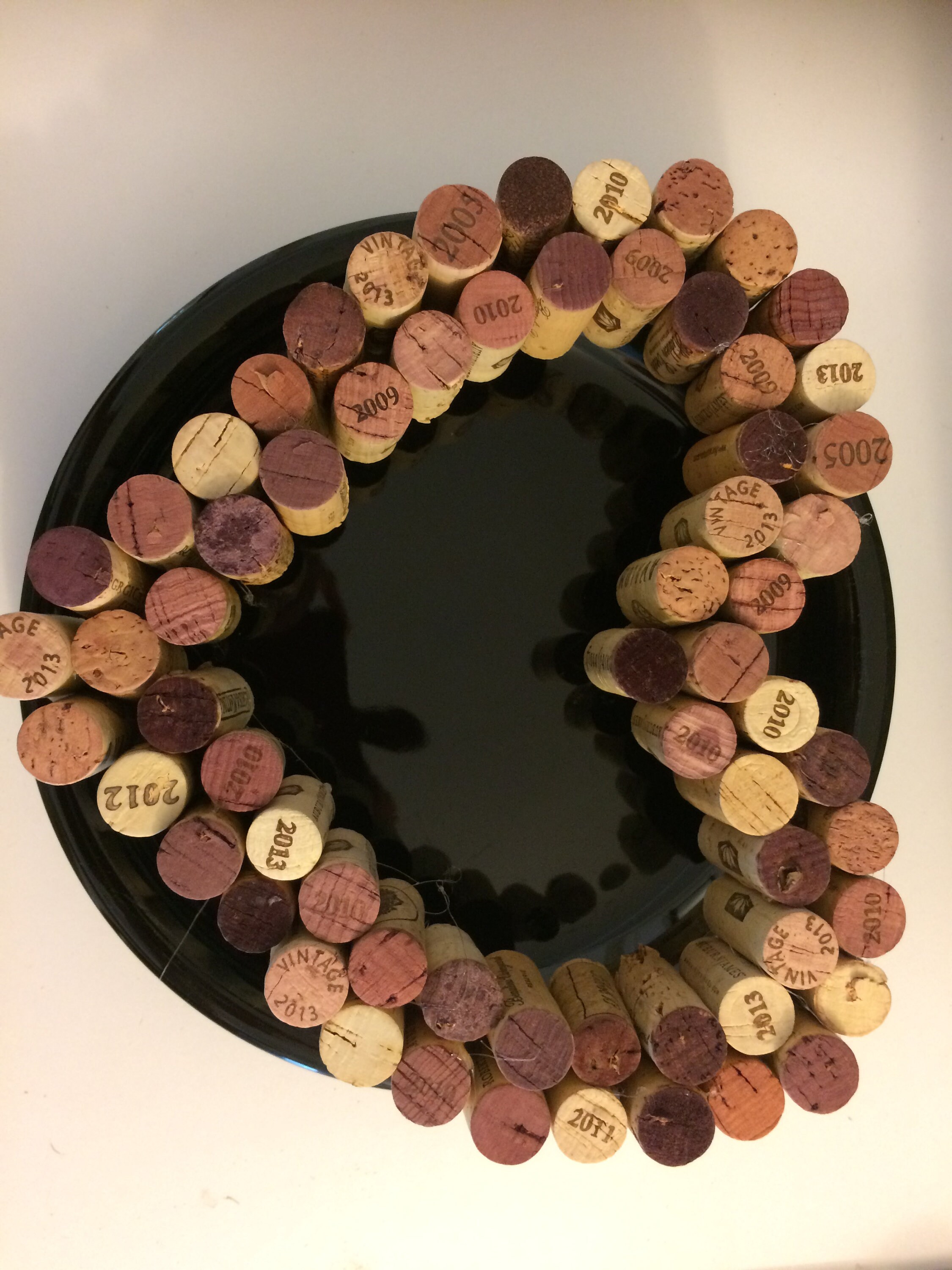 Wine cork heart wreath large Etsy