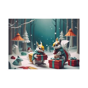 Wintercadeauverpakkingskaarten, vakantiekaartenset, kunstbriefpapier, kerstkaartpakket, seizoenswenskaarten