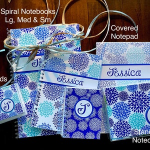 Personalized Teen Gift Set Notebook Girl Notepad teacher gift set notecards BECCA image 4