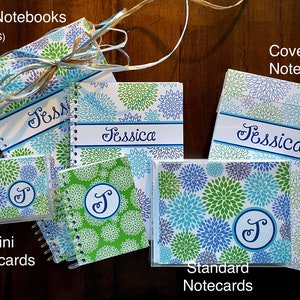 Personalized Teen Gift Set Notebook Girl Notepad teacher gift set notecards BECCA image 3