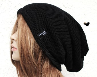 dread-locks beanie - mens  women cotton beanie  -   knit baggy beanie  *SANDY-xxxl-cotton*