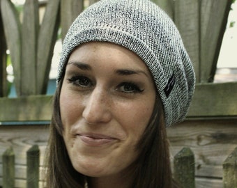 soft summer beanie, womens light weight cap, mens slouch hat,  zauberhand-design®  SANDY grey melange