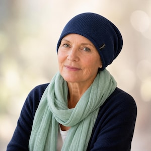 Soft Cotton Chemo Beanie for Women & Men - Alopecia Hat - Lightweight Cotton Beanie for sensitive Scalp - handmade in Germany | CITY-cotton