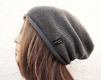 oversized knit merino hat -  wool beanie - zauberhand-design® CITY-streetstyle-merino