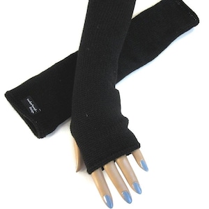 womens armwarmers wool, knit  fingerless gloves, opera length STYLE-fine-merino-40