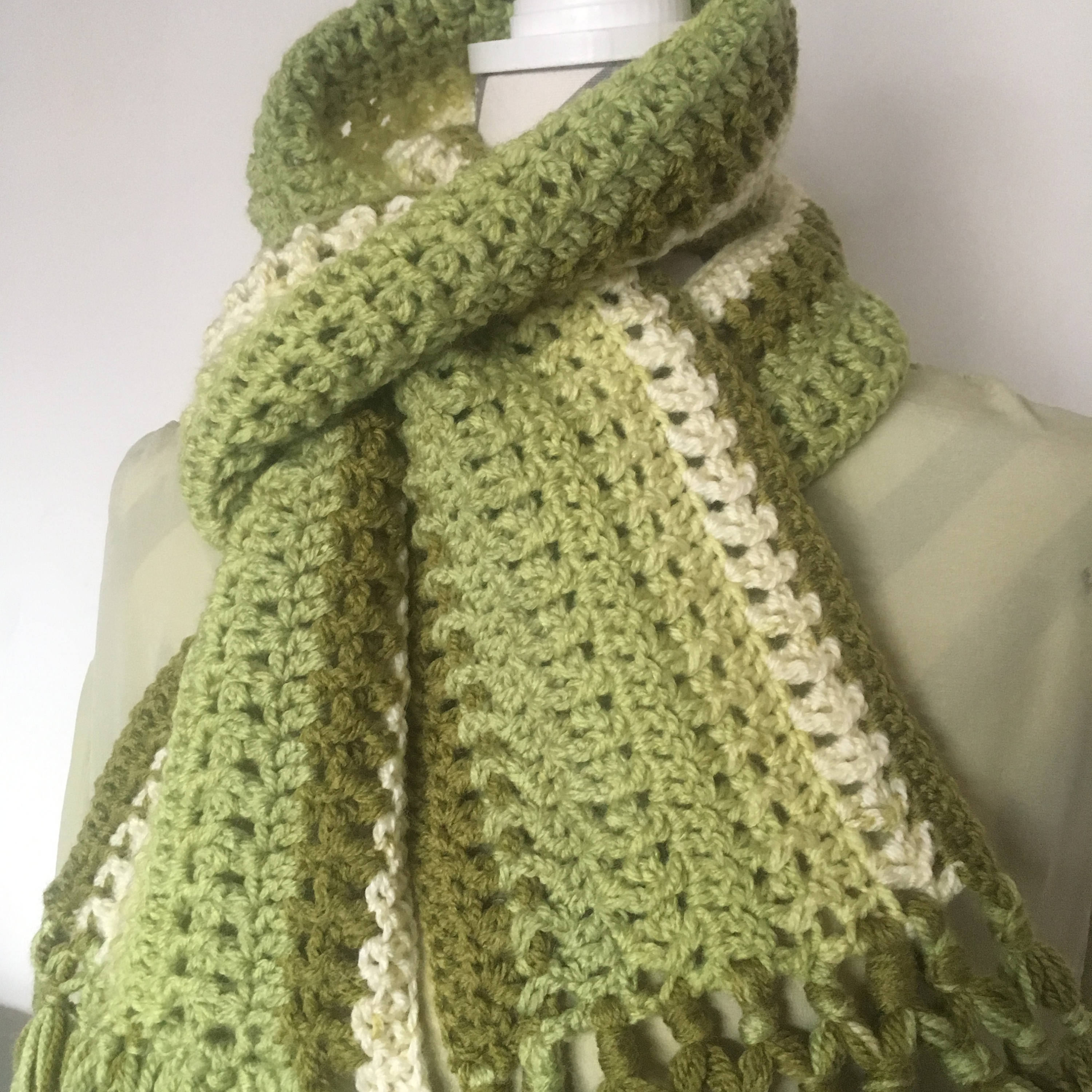double sided crochet scarf