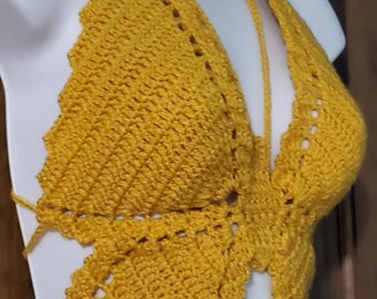Butterfly boho crop top