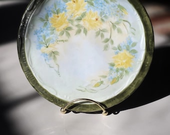 Handpainted Porcelain Tea Trivet | with floral design