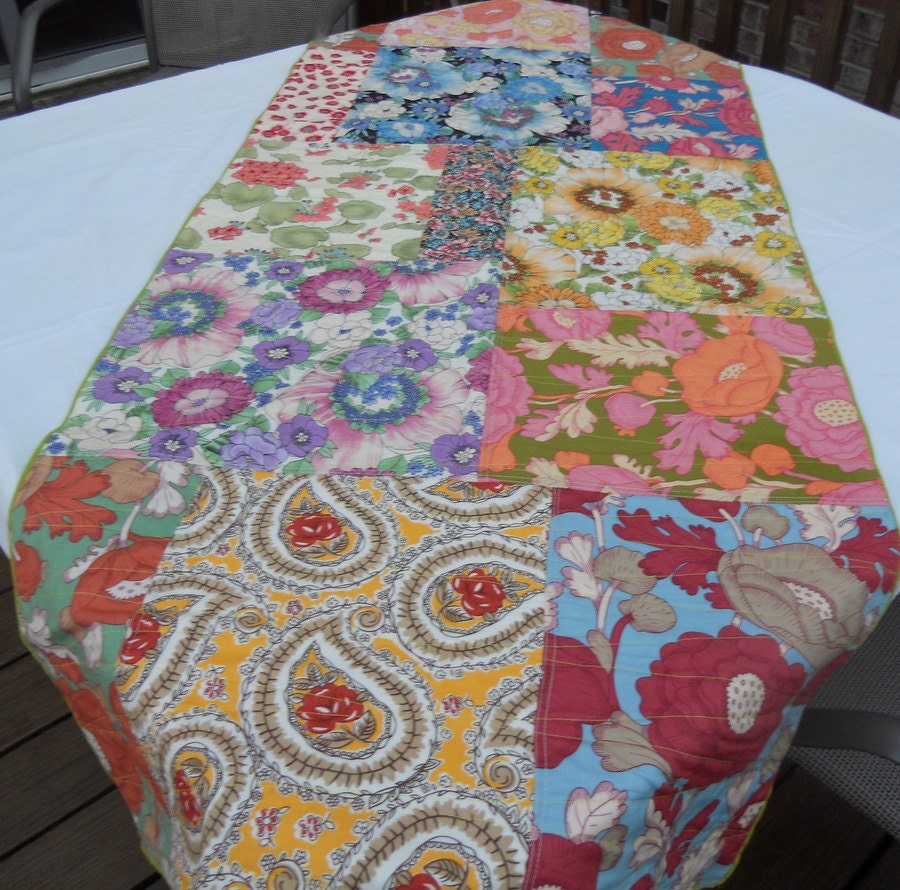 Multicolored Patchwork Tablecloth Cotton Patchwork Etsy