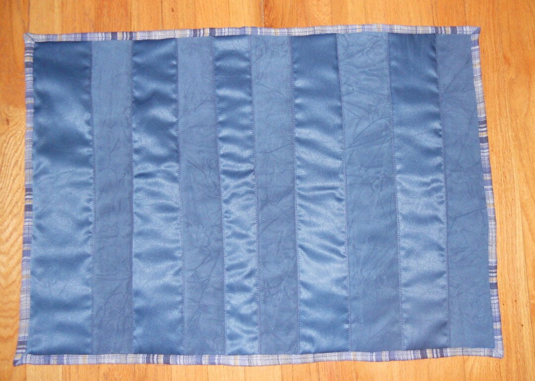 Blue Bathroom Rug. Dark Blue Patchwork Bathroom Rug Blue Etsy