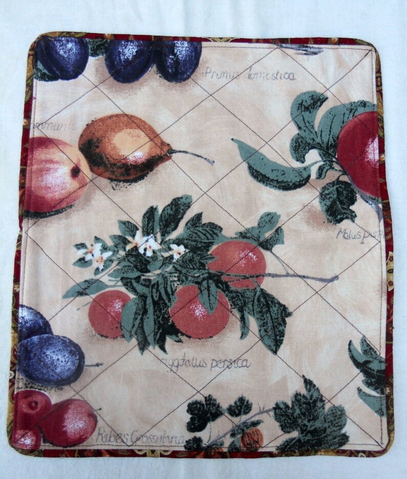 Fabric placemats printed fruit cotton placemats 12 x Etsy