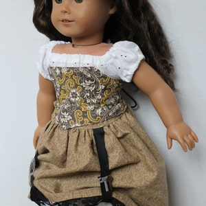 Steampunk inspired corset for American Girl Doll