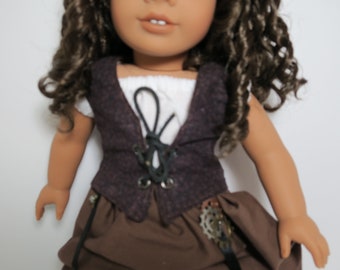 Steampunk inspired vest for American Girl Doll