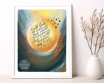 Hand Lettered Mental Health Quote Art Print: Therapy Decor