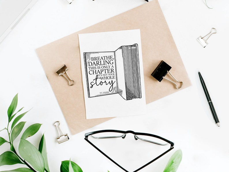 DIGITAL Thinking of You Card This is Only a Chapter in your  Etsy