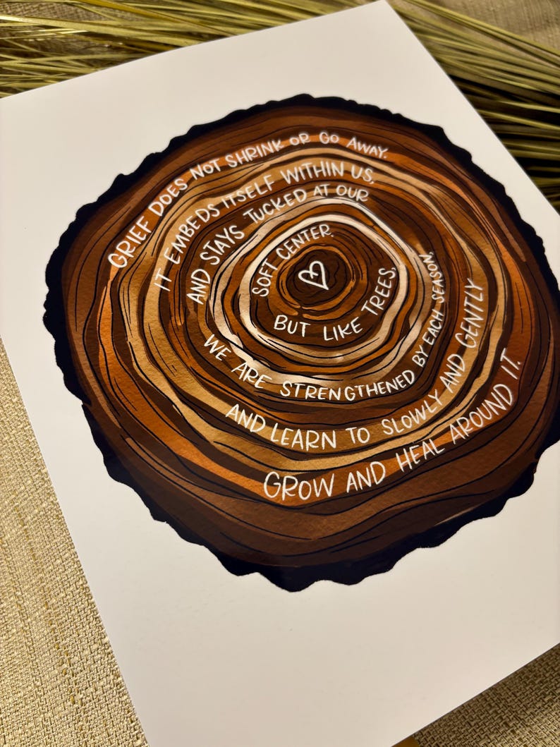 Grief Lettering Grief and Loss Print: Hand Lettered Memorial Art - Etsy