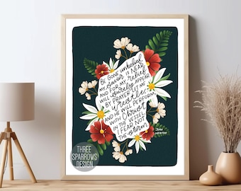 Begone Unbelief Hymn Print: Christian Watercolor Art