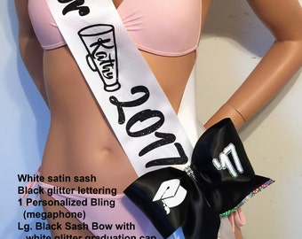 SENIOR SASH, Cheer, Competition Sash - add your favorite Trim and Bling for extra sparkle By Sashanation