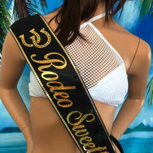 Rodeo Queen Sash, Costume Party Sash, PERSONALIZED SASH, Pageant Sash, Custom Sash, Trim,Graphics,Bows at add&#39;l cost by Sashanation